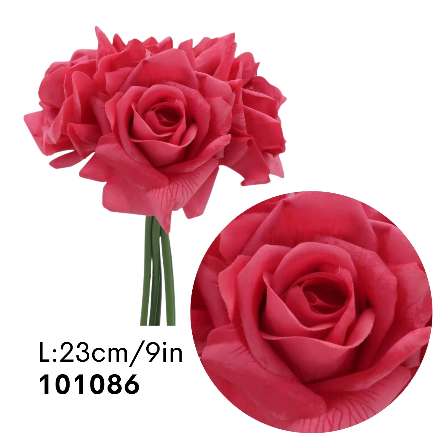 Artificial Real Touch Latex Rose Flower Bundle Wedding Bridal Bouquet Faux Flowers Set of 5 Moisture Roll Edge Rose Bouquet