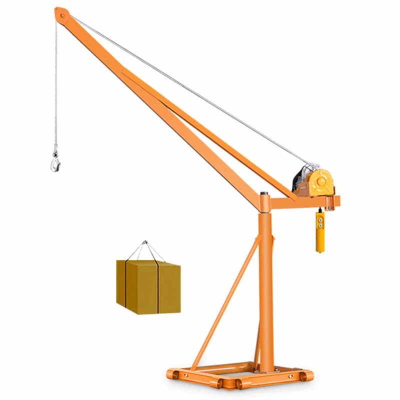 500 кг 800 1000 небольшие строительные подъемники электрическая лебедка мини подъемный кран с 360 градусом