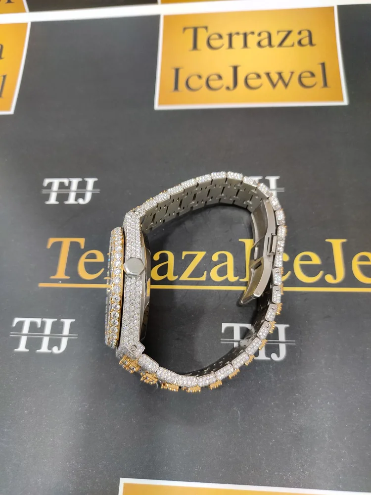 Best Price & Quality Automatic Movement Mechanical Custom Hand Made DEF VVS Moissanite Diamond Iced Out Hip Hop Watch For women