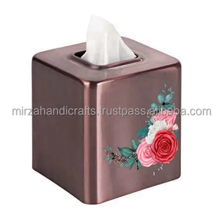 Tissue Box Holder Home Decorative Napkin Holder with Butterfly Design perfect for Dining Room Table top office Bathroom