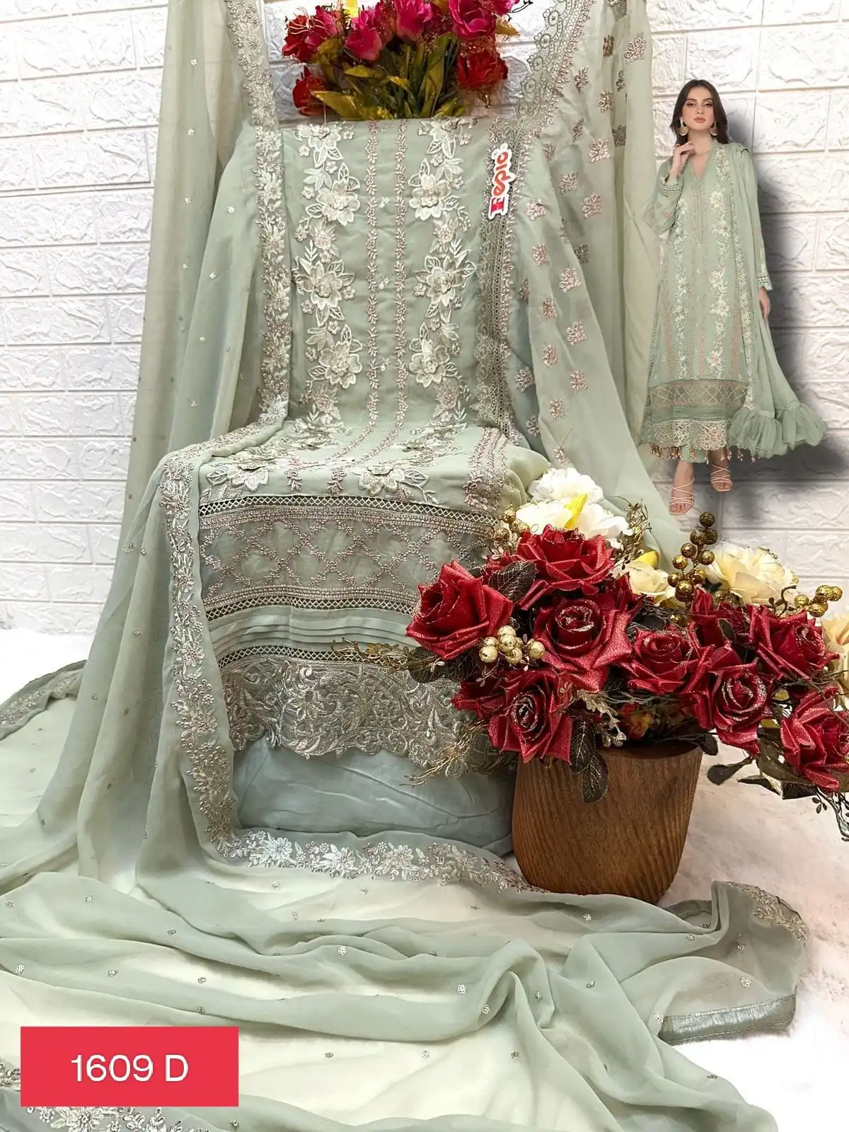 New Designer Indian Pakistani Salwar Kameez Suit Traditional Cotton Embroidery Work Dress Straight Cut Dress Style