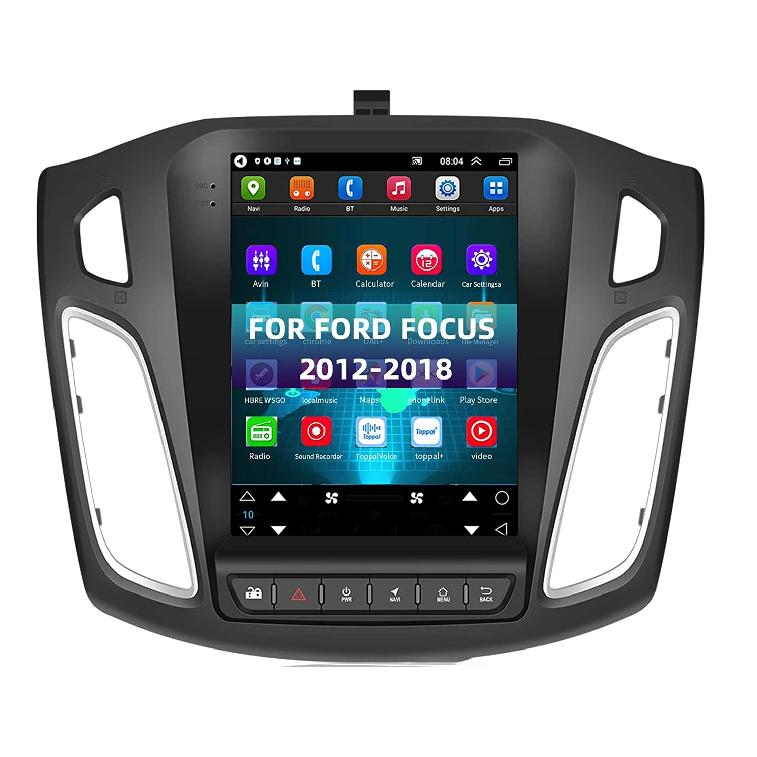 9.7 Inch Radio Frame For Ford Focus 2012-2018 Manual Ac Dash Installation Trim Kit Gps Navigation Frame Stereo Player Dvd Panel