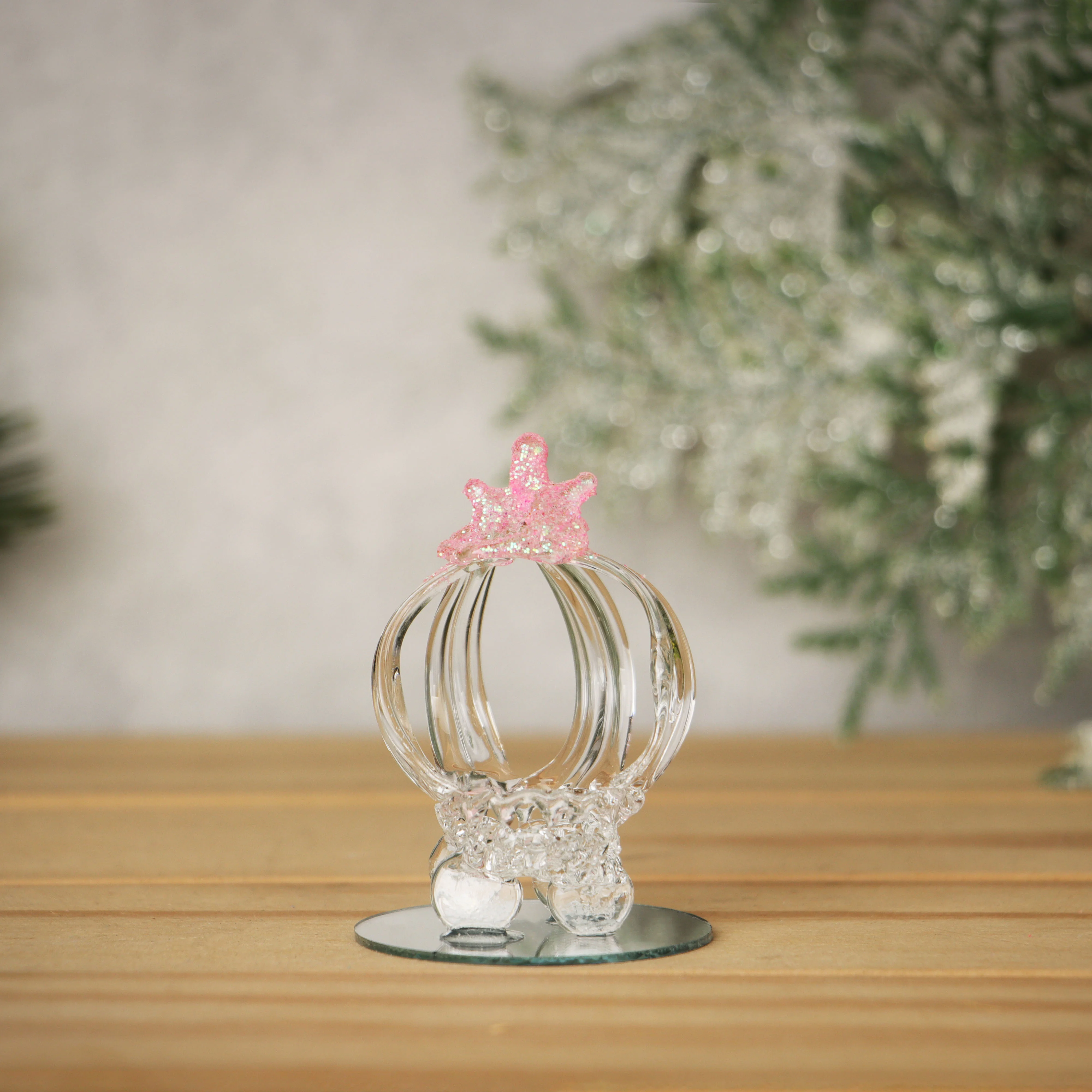 Sparkling Crystal Angel Figurine with Golden Accents - Festive Ornament