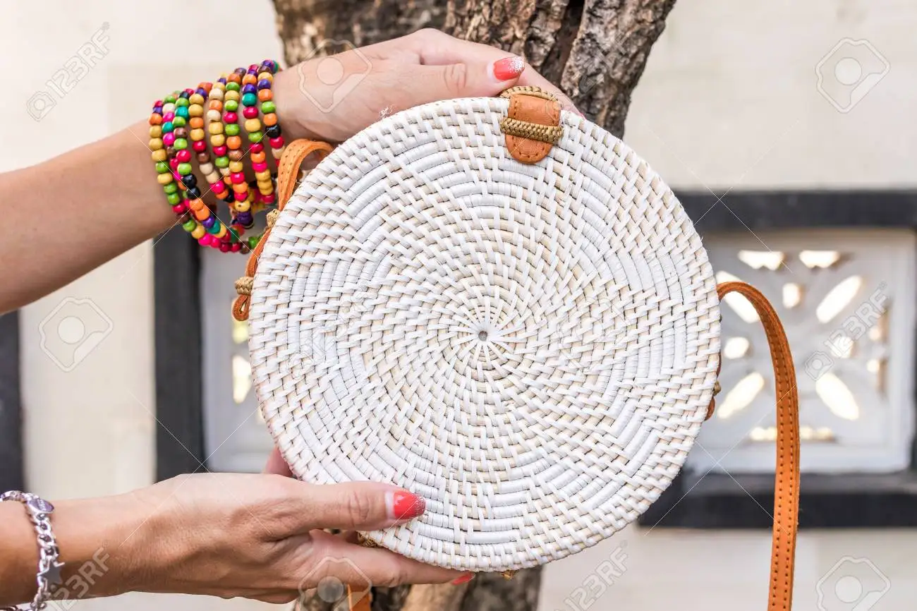Rattan Women Handbag Cheapest Price Natural Made In Vietnam Wholesale