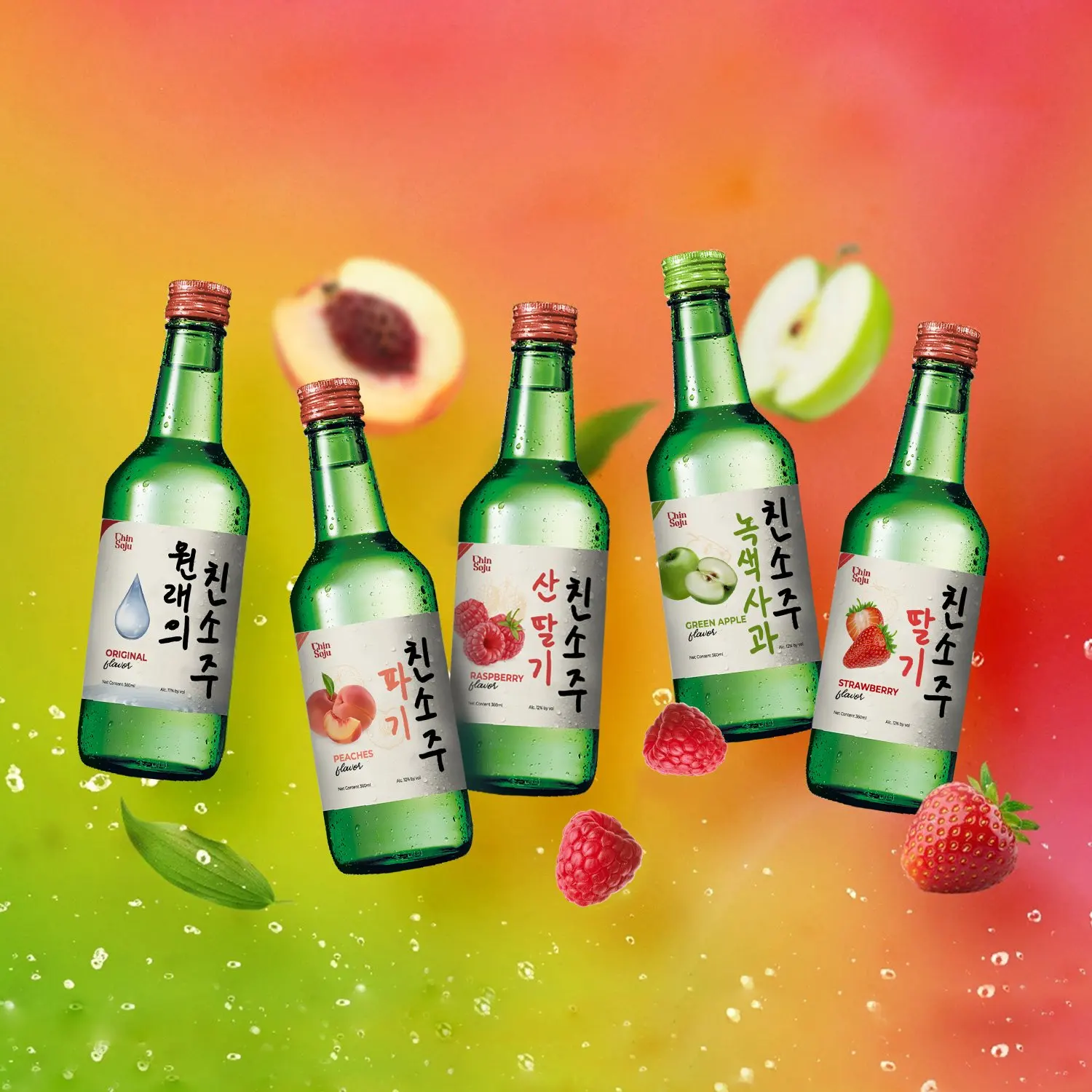 High quality manufacturer Korean Soju 360ml Chin soju Great taste OEM service available and competitive price