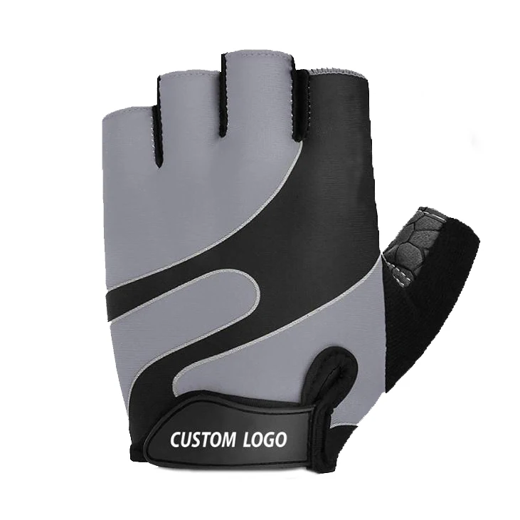 Sublimated Cycling Gloves Half Finger Mountain Biking Gloves Shock Absorbing Hiking Fingerless Gloves for Cycling