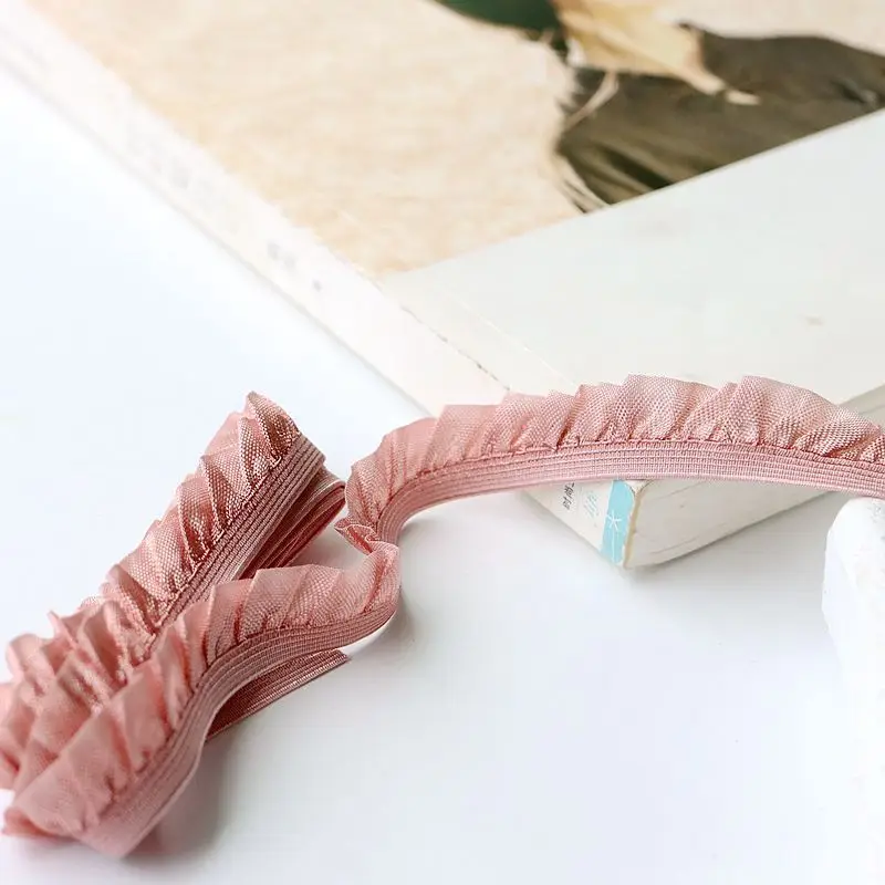 High quality custom ruffle ruffle stretch lace lace Elastic band doll lace material
