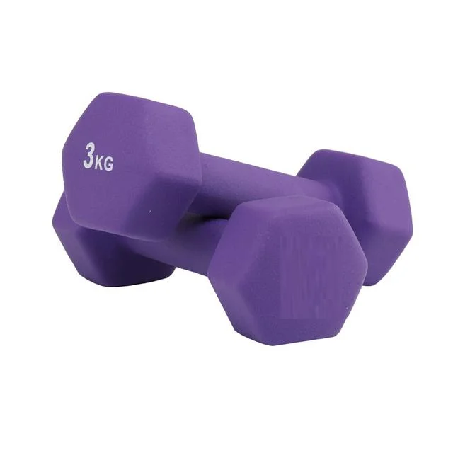 Cheap Home  Exercise Bodybuilding Hand Weights Lifting Vinyl Coated Hexagonal Dumbbells 10kgs