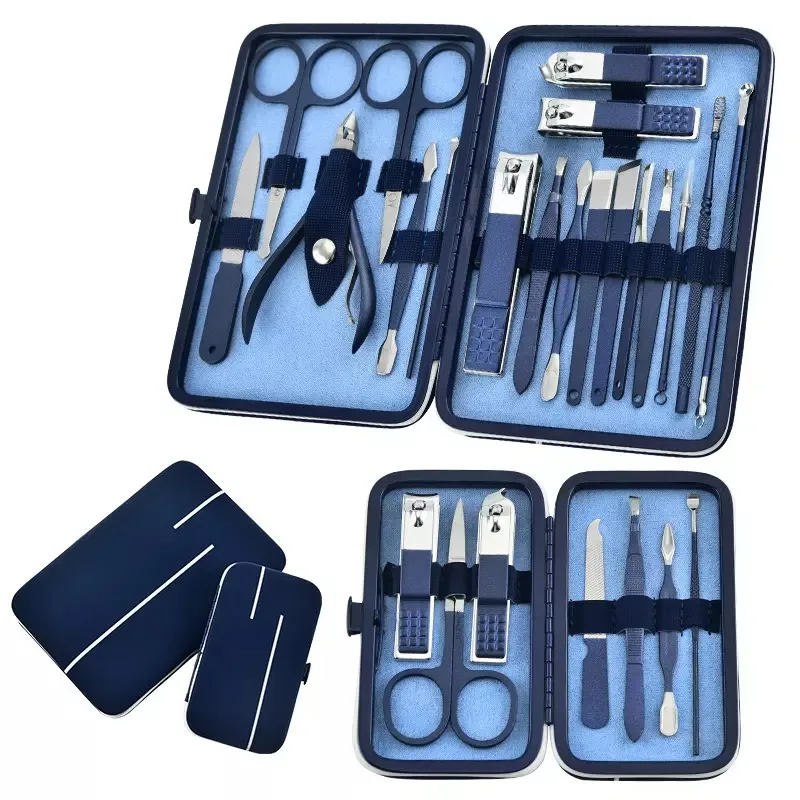 Travel Mini Manicure set Nail Clipper set 12 in 1 Stainless Steel Pedicure Care Grooming professional manicure kit