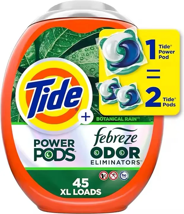 Febreze 3-in-1 Detergent Botanical Rain Scent with Odor Eliminators for Laundry 45 Count