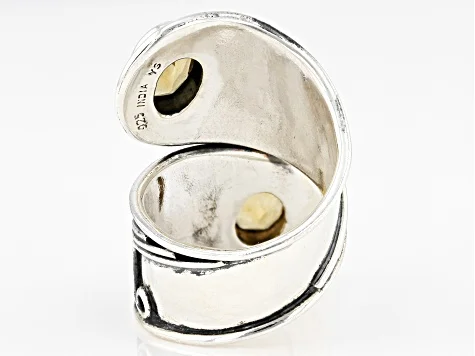 Fine Jewelry Citrine Gemstone Ring | 925 Sterling Silver Casual Rings for Ladies | Fashion Silver Rings for Girls Large Citrine