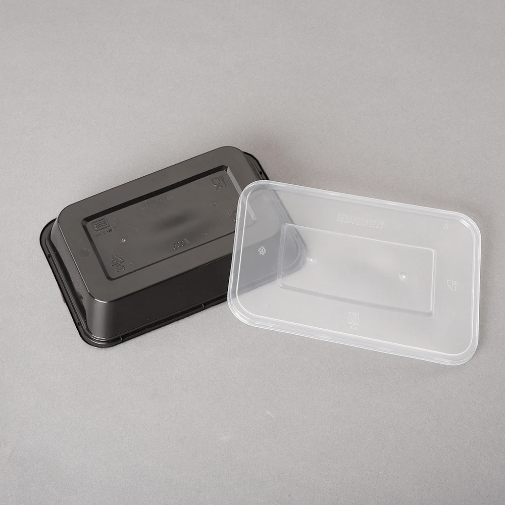 500 650 750 1000ML Food Storage Containers Disposable Plastic Bento Lunch Boxes Meal Prep Containers With Lids