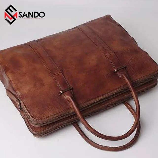 Custom logo wholesale synthetic leather laptop bags shoulder PU leather laptops briefcases OEM PU Genuine Leather Laptop Bag