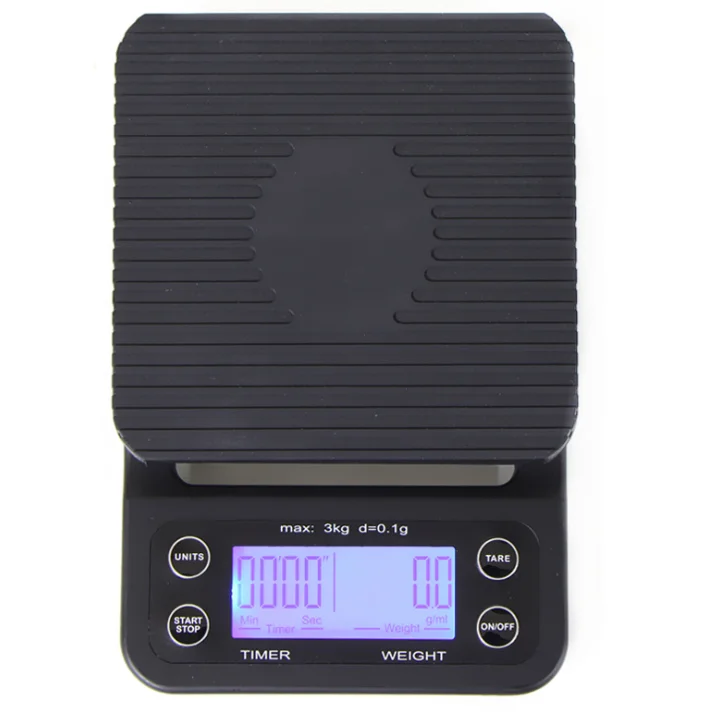Digital Accurate Coffee Scale, with Timer for General Kitchen Use, Anti-slip Pour Over Coffee Scale