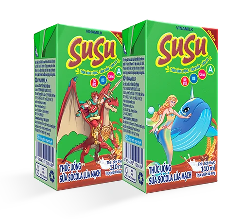 Vinamilk - Susu IQ - Ambient Drinking Yogurt for Kid - Chocolate & Malt Flavor - Wholesale - Box 110ml X 24 Per Carton HALAL ISO