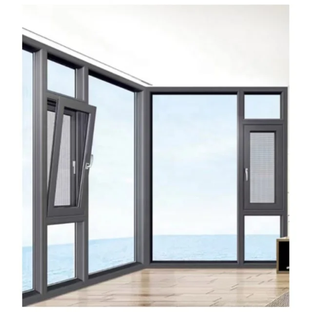 Vinyl UPVC conch plastic steel soundproof windows