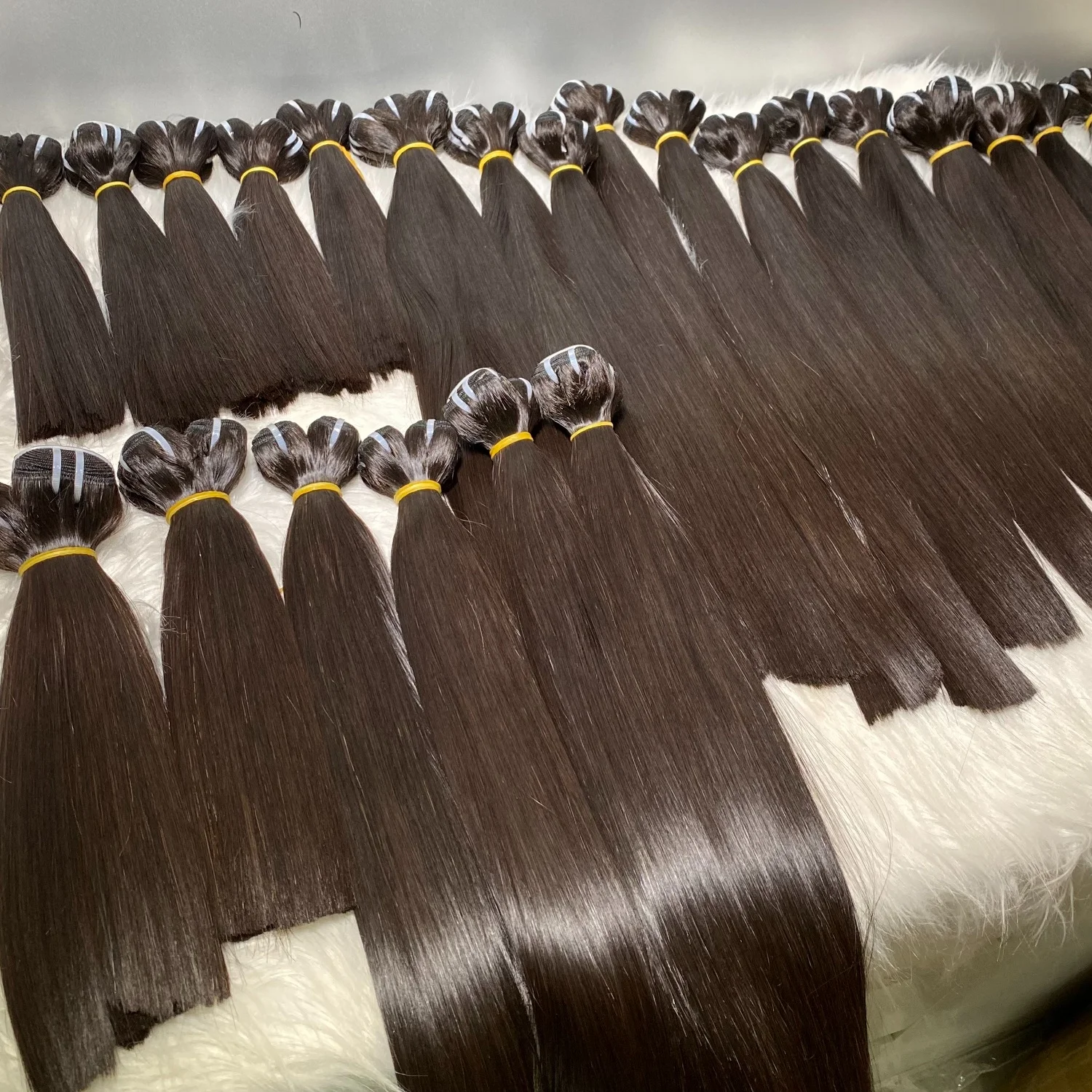 100% человеческие волосы Remy двойная вытяжка и супер для наращивания с индивидуальными цветами
