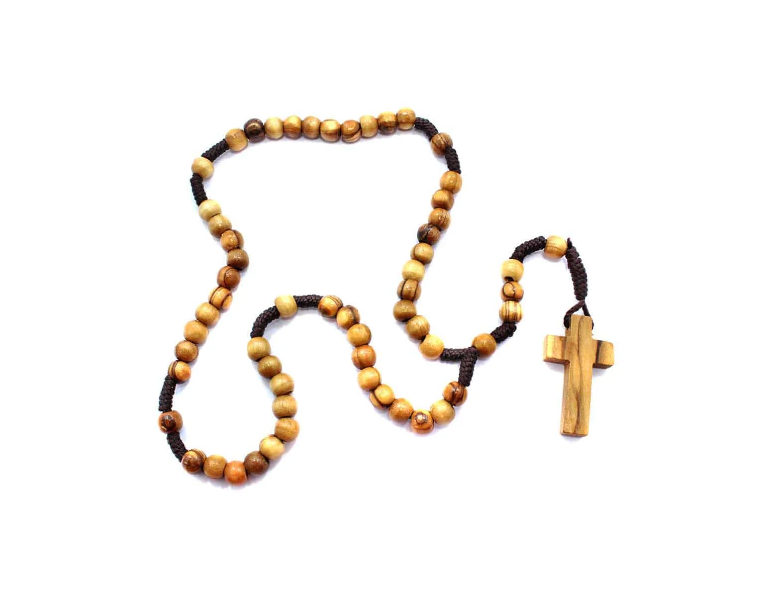 Olive Wood beaded rosary