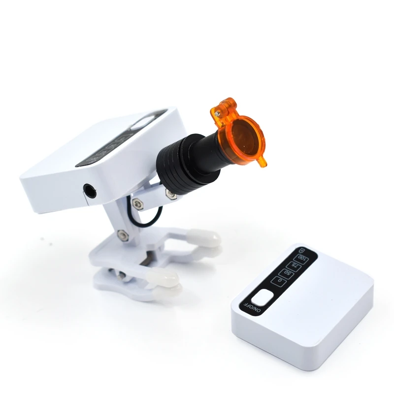 Wireless Dental Clip-on Headlight 5W Adjustable Headlamp LED Headlight With 2 Batteries for Surgical  Magnifier Loupe