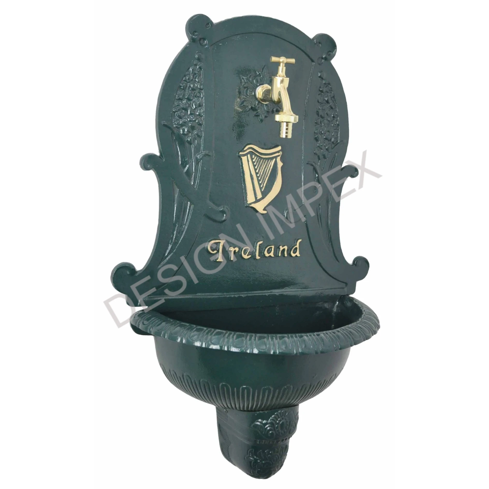 Garden Mounted Cast Iron Antique Design Wall Fountain Wholesale Best Quality Elegant Fountain Garden Basin Attractive Prices