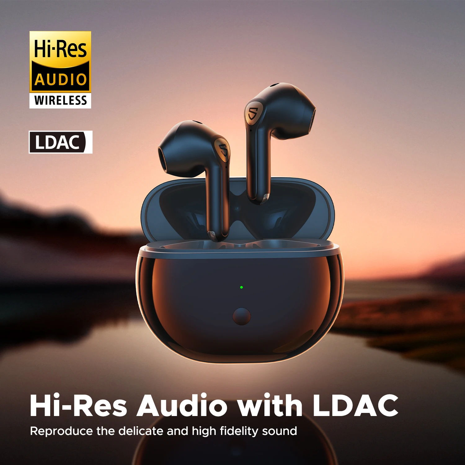 SoundPEATS Newest wireless earphone earbuds Air3 Deluxe HS 14.2mm Driver, 60ms Low Latency Game Mode with Hi-Res Audio for sport