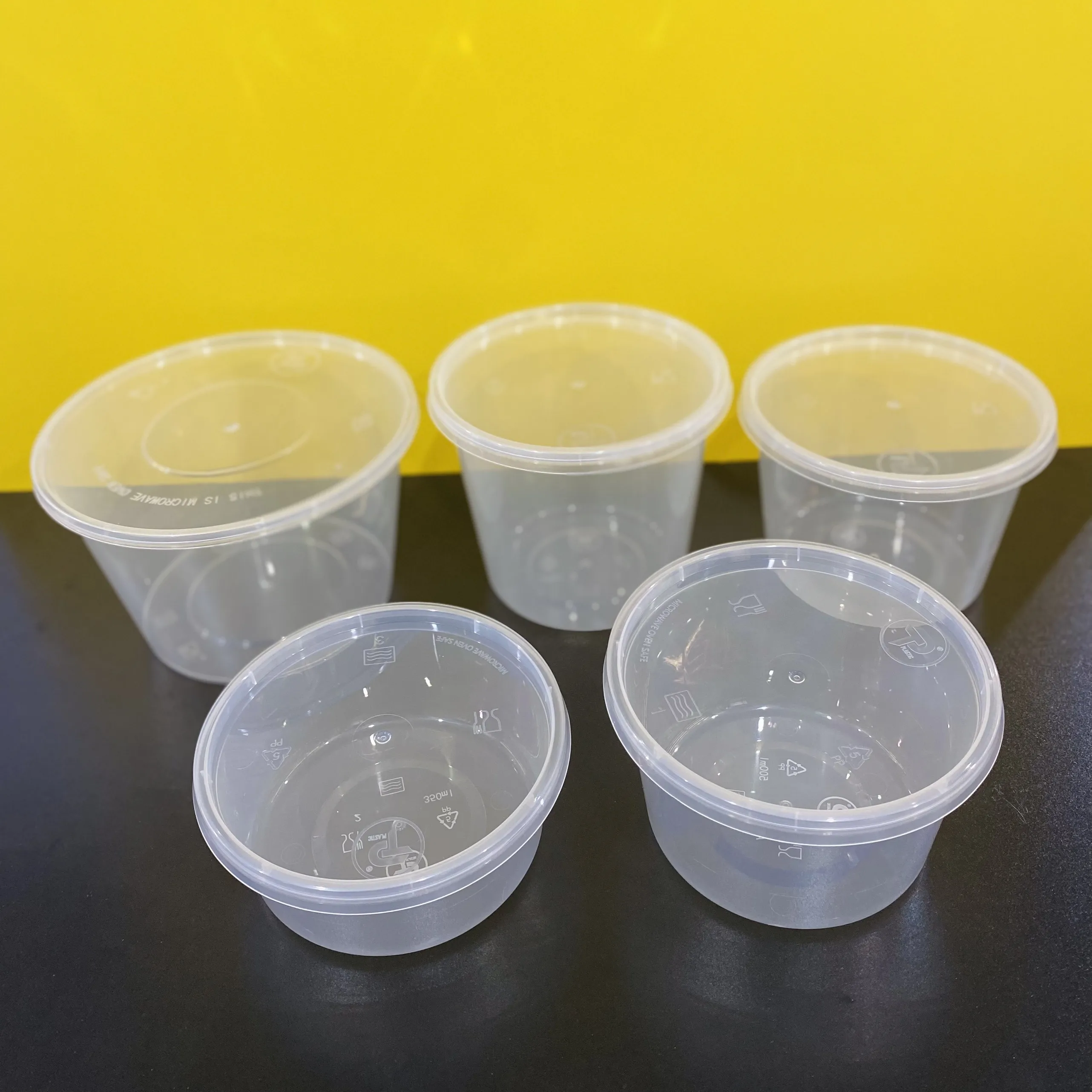 Wholesale Injection Round shape Plastic Food Containers With Lids For Food Storage Box Transparent Microwave safe container