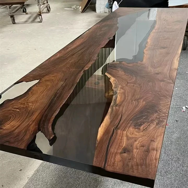 epoxy resin table, epoxy river table, wood epoxy dining table / Customized tables available