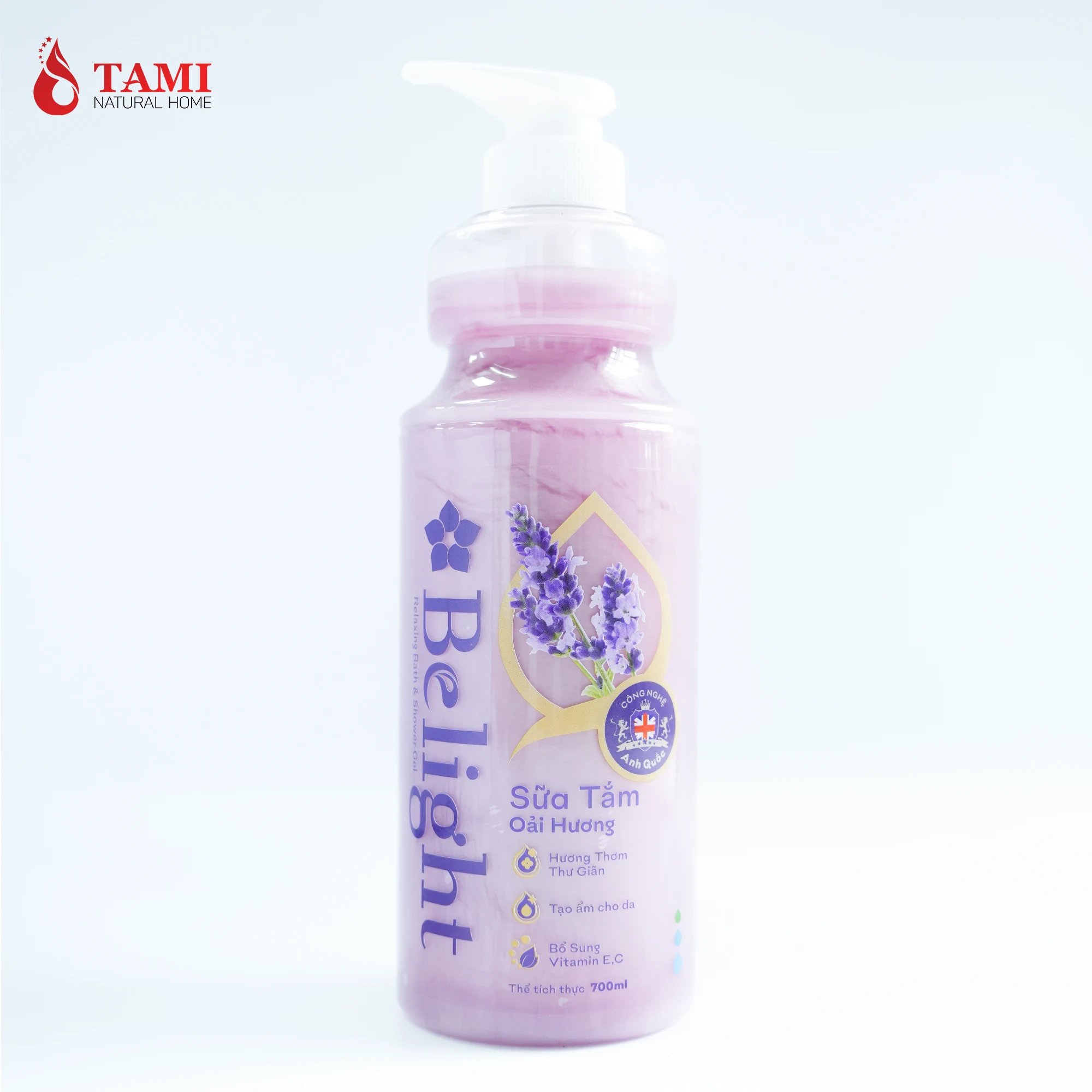 Body Wash Long Lasting Fragrance 750g / 400g Belight - Lavender Shower Gel Suitable for Sensitive Skins From Vietnam