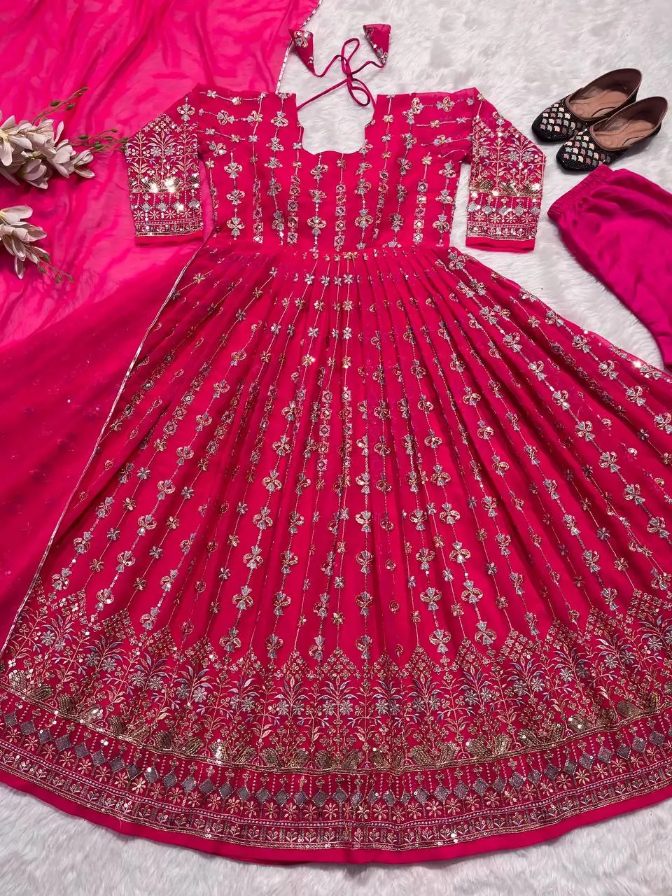 Новое традиционное индийское пакистанское платье FULPARI Salwar Kameez в стиле Анаркали для женщин оптовая цена Болливуд D