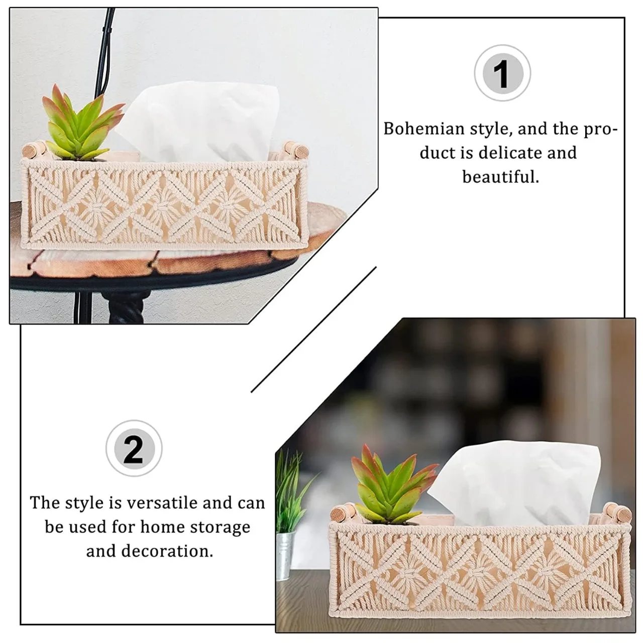 Корзины для хранения макраме полки и шкафа декоративная корзина в стиле бохо организации домашнего декора