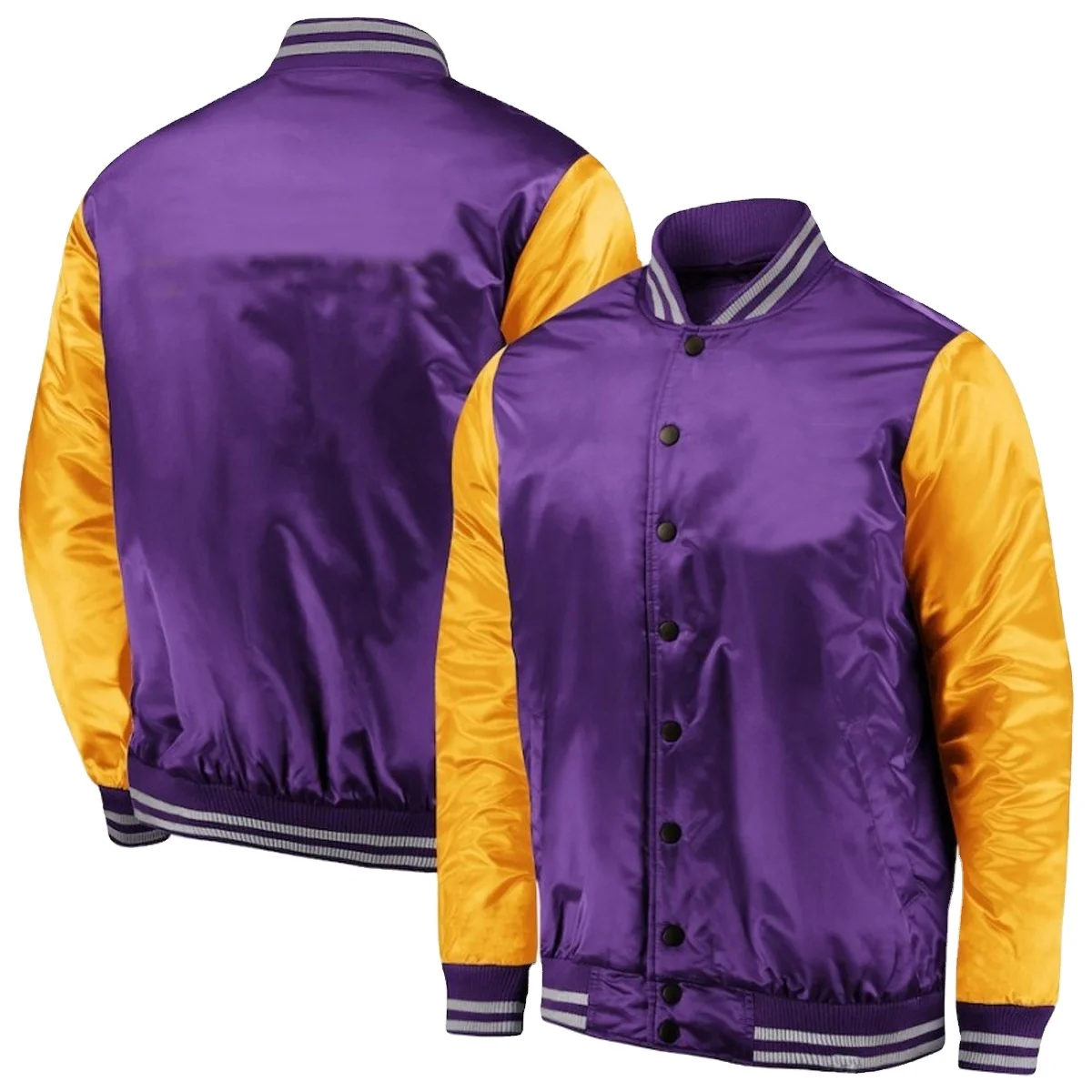 Custom made logo design 100% polyester satin varsities bomber baseball jacket winter men jackets