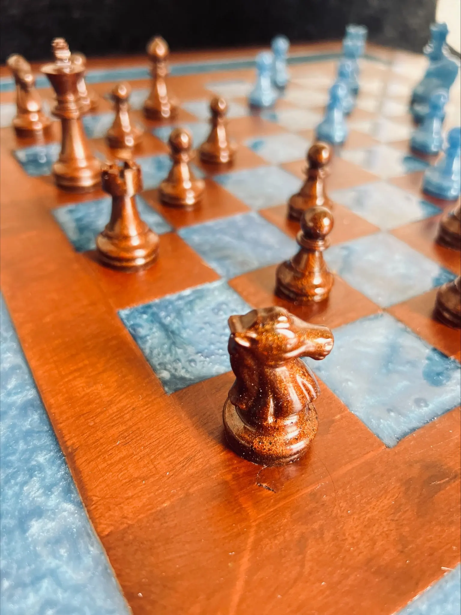 DM317 Amazon Hot Sale International Epoxy Resin Chess Board best quality chess set game board