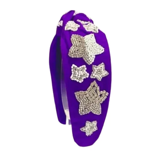 GEAUX TIGERS Gameday Beaded Headband - LSU Tigers Team Spirit Accessories for Fans and Alumni Handcrafted Beaded Coin Pouch