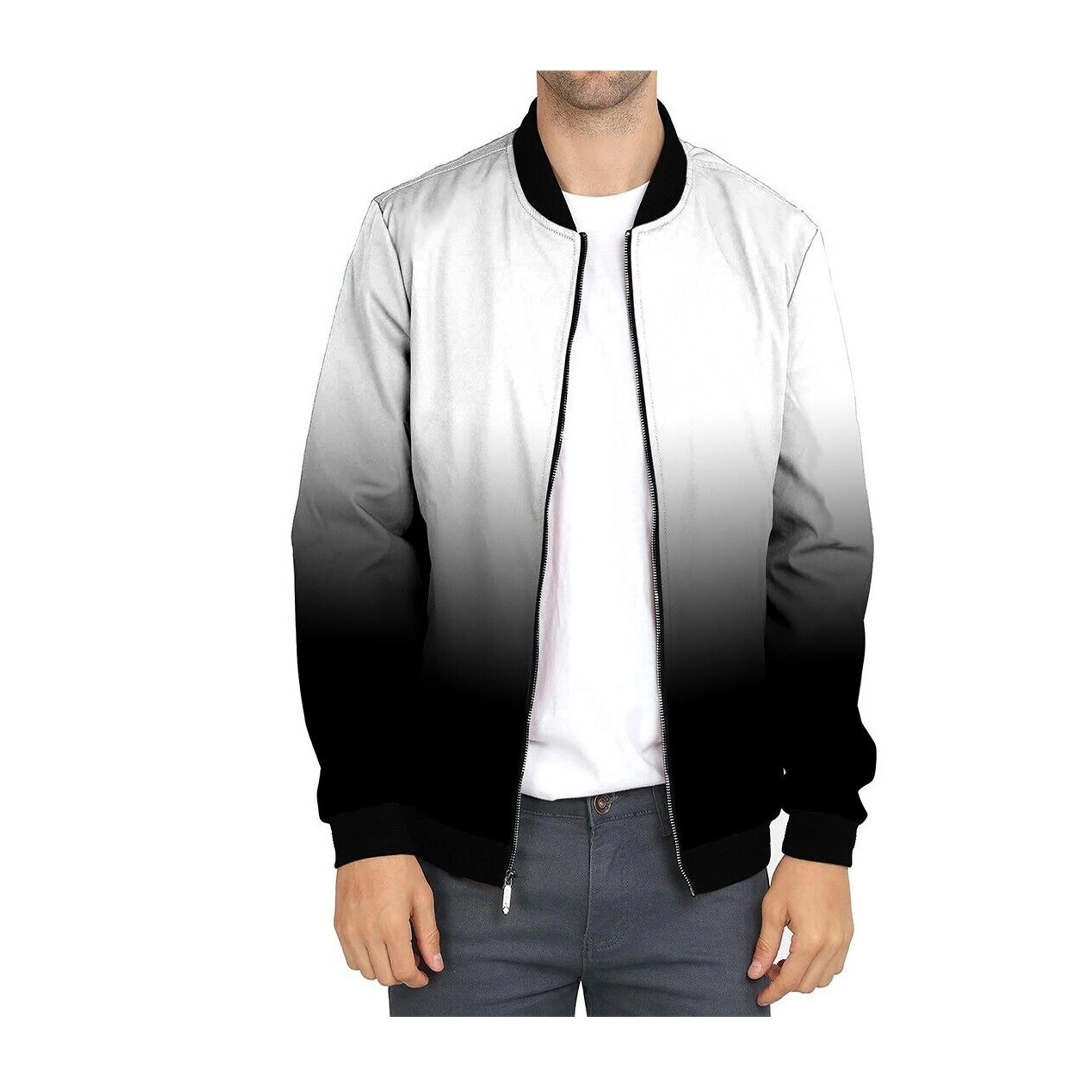 USA standard size wholesale price factory stock sublimation fabric type bomber jacket for men