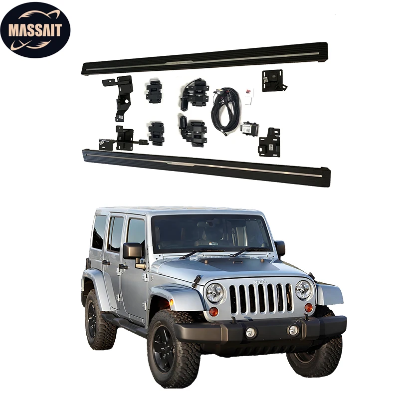 MASSAIT Auto Parts Factory Direct electric side step gladiator jeep wrangler jl led Power Side Steps for Jeep Wrangler JLJK