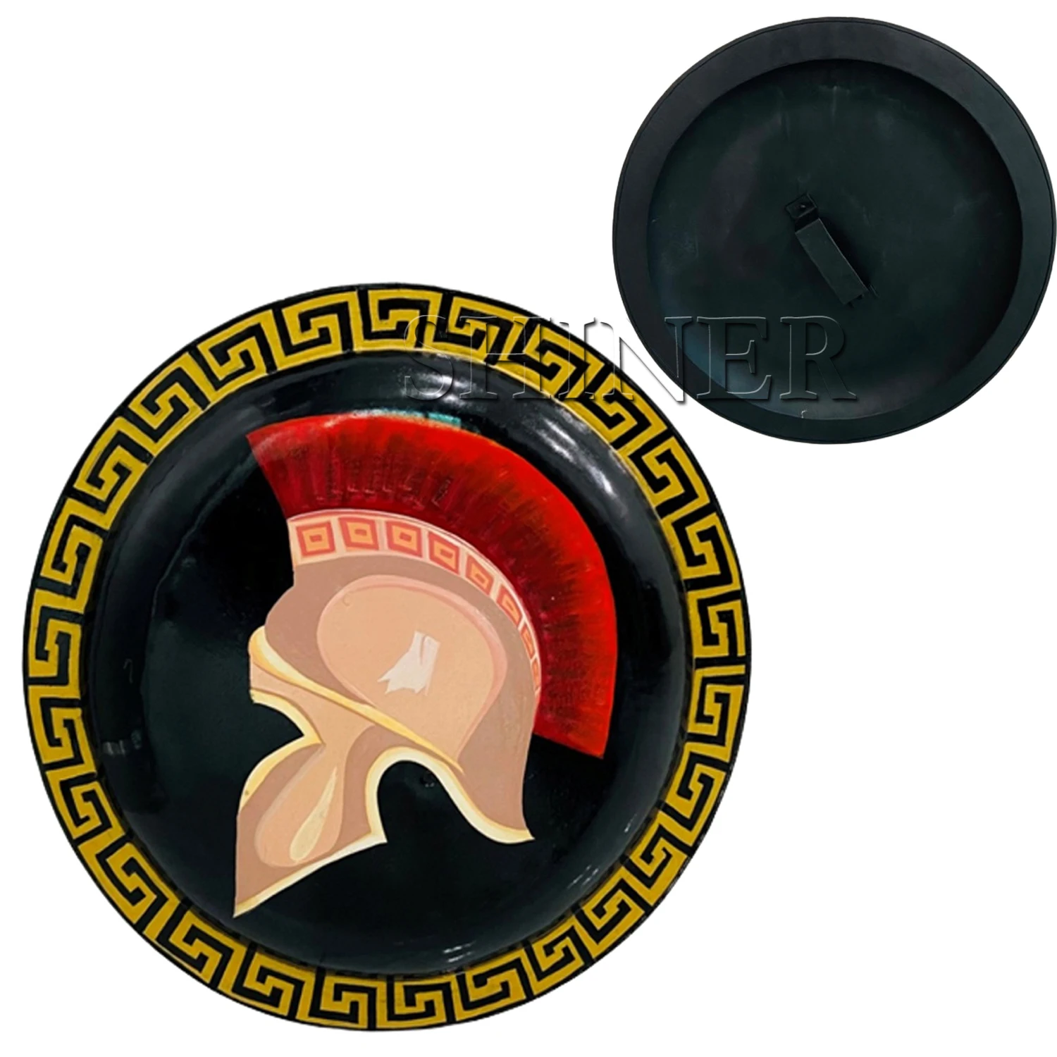 Armor Greek Spartan Hoplite Shield 18 Gauge Steel Round Shield Medieval Viking Cosplay Armor Helmet Design Shield