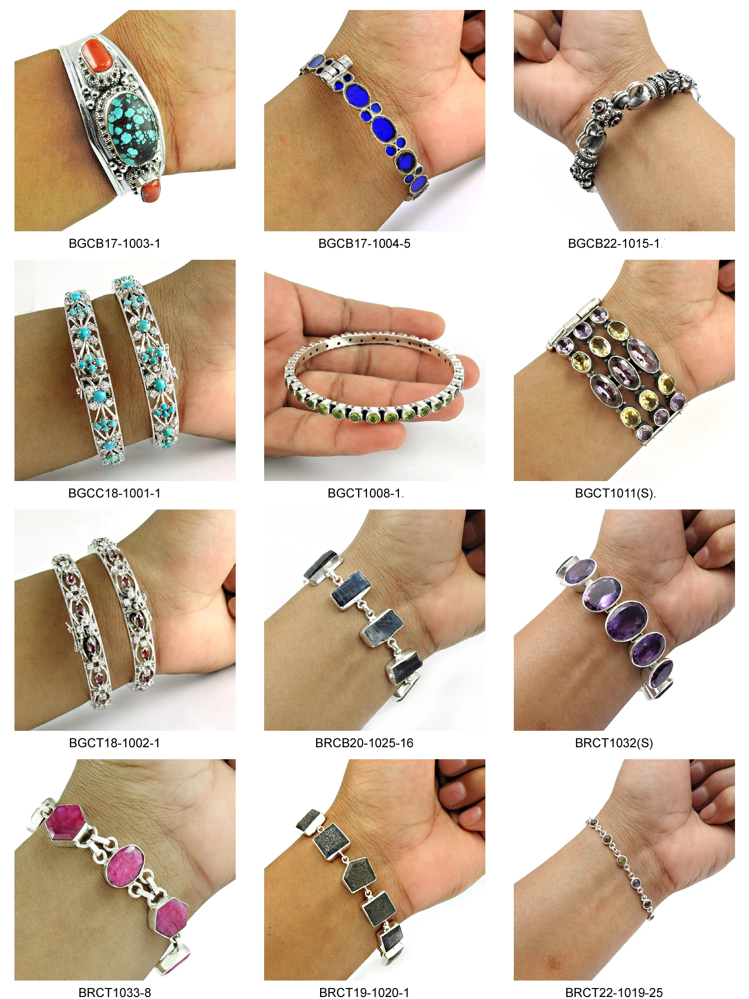 925 Sterling Silver Natural Smoky Quartz Gemstone Snake Shape Bangle Handmade Fine Jewelry Wholesale Factory Price Bulk Supplier