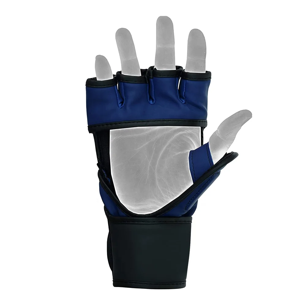 OEM Custom Half-Finger Boxing Gloves Open Palm UFC & Muay Thai Training Sparring Glove