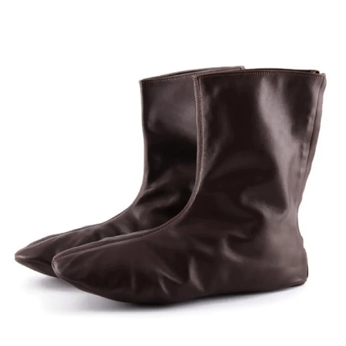 Custom made leather foot wear for men new style winter season leather socks Design Your Own Leather Winter Socks