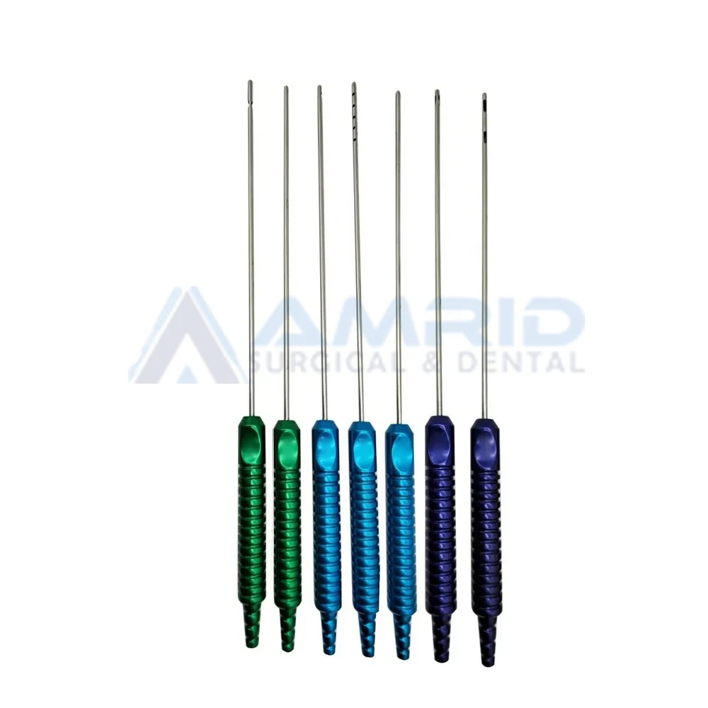Набор канюлей для липосакции алюминиевая ручка титановая канюля новый стиль инструменты пластической хирургии AMRID хирургические