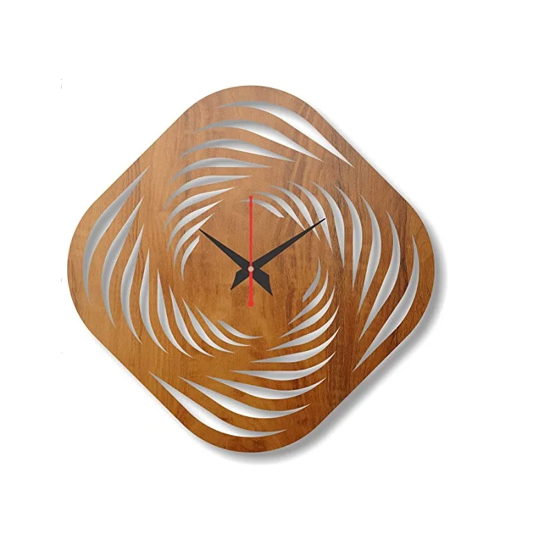 New Arrival Wooden Wall Clock wall Decorative Brown Clocks handmade with Unique design Best Anniversary Gift with Low pest price