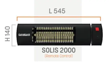 SOLIS наружный Электрический нагреватель газовый патио с вилкой Великобритании для наружных помещений