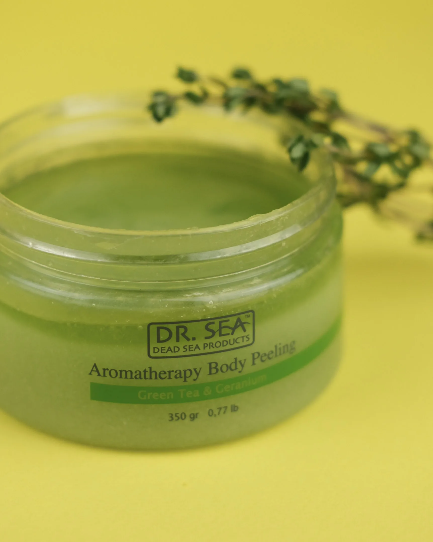 Aromatherapy Moisturizing Body Peeling (Scrub) - Green Tea & Geranium by Dr. SEA Cosmetics Israel Dead Sea Products Free Sapmles