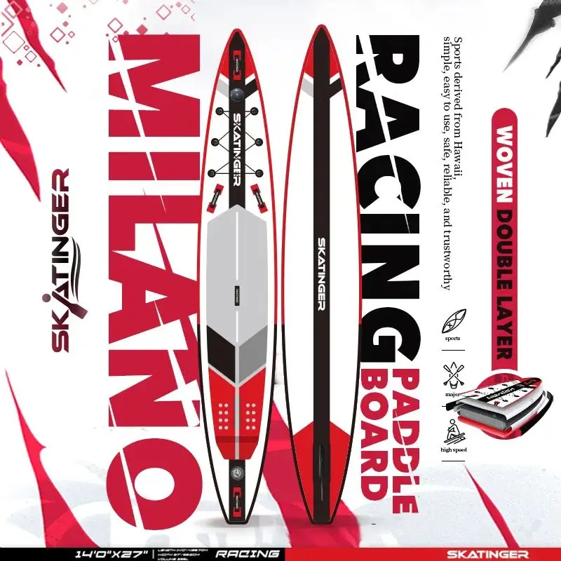 HOT PRODUCT Skatinger OEM Long Paddle Board Surfboard Racing Board Stand Up Sup With Factory Price RED