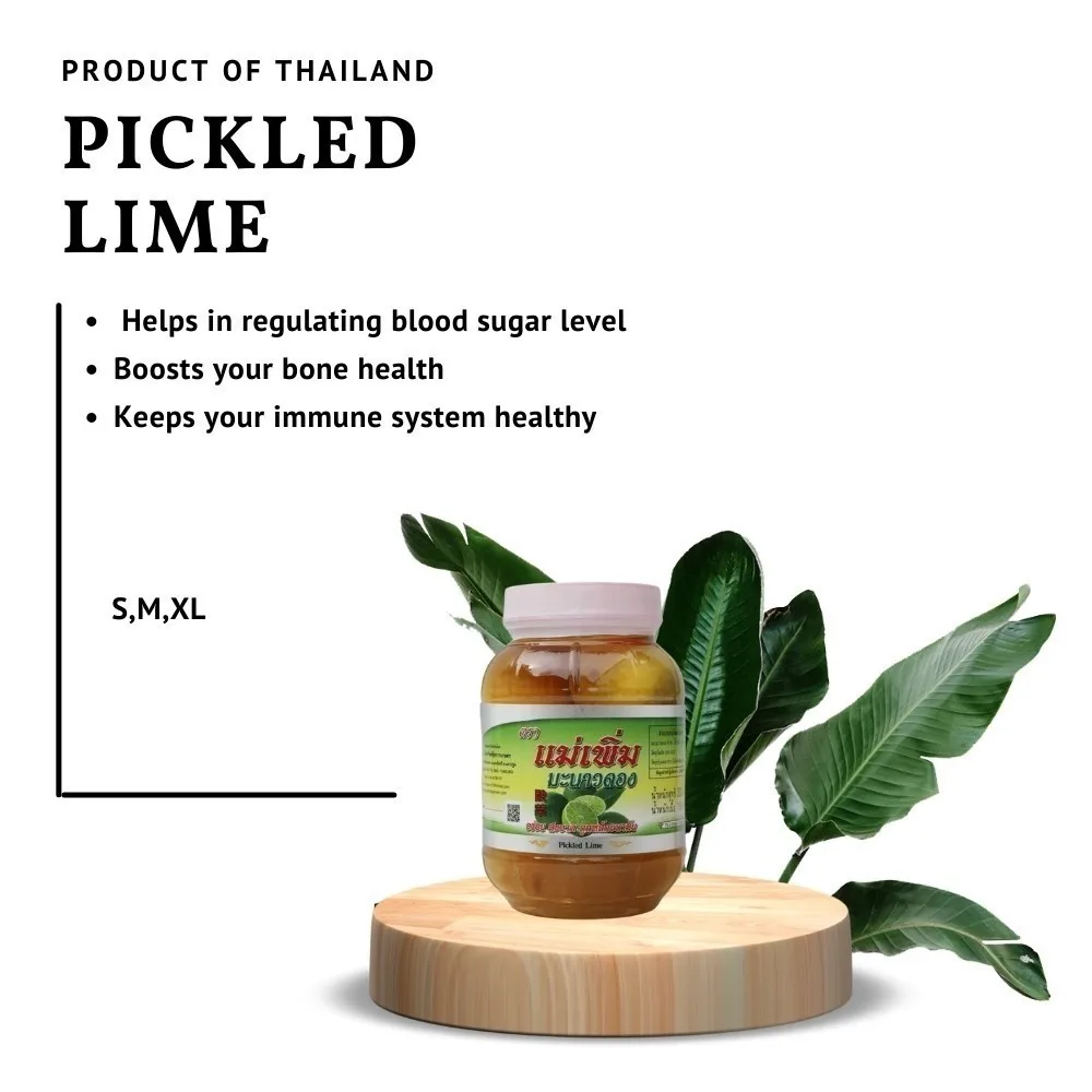 Top Selling  Pickled Lime by Mae Phoem Brand Healthy Preserved Vegetables