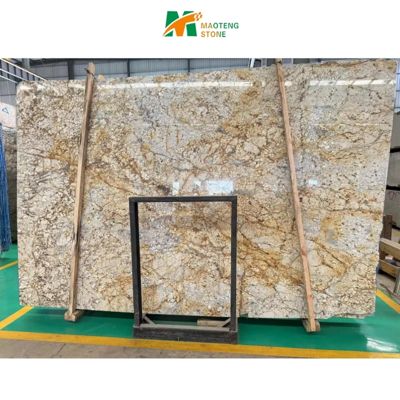 Wholesale Price Panama Gold Granite Luxury Stone Granite Slabs for Countertops Flooring