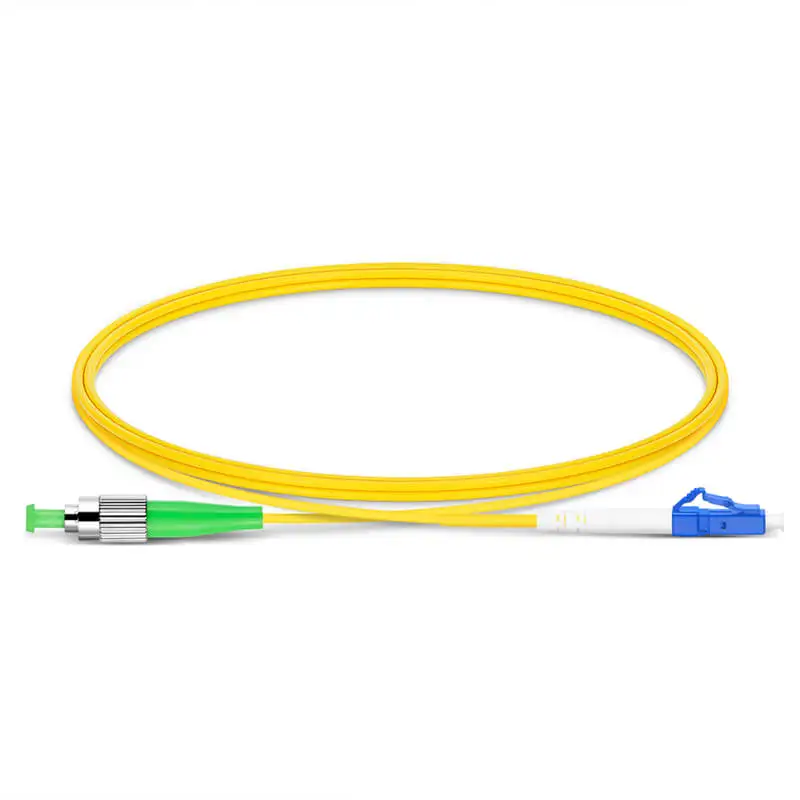 1m FC APC to LC UPC Simplex OS2 Single Mode PVC 2.0mm Fiber Optic Patch Cable