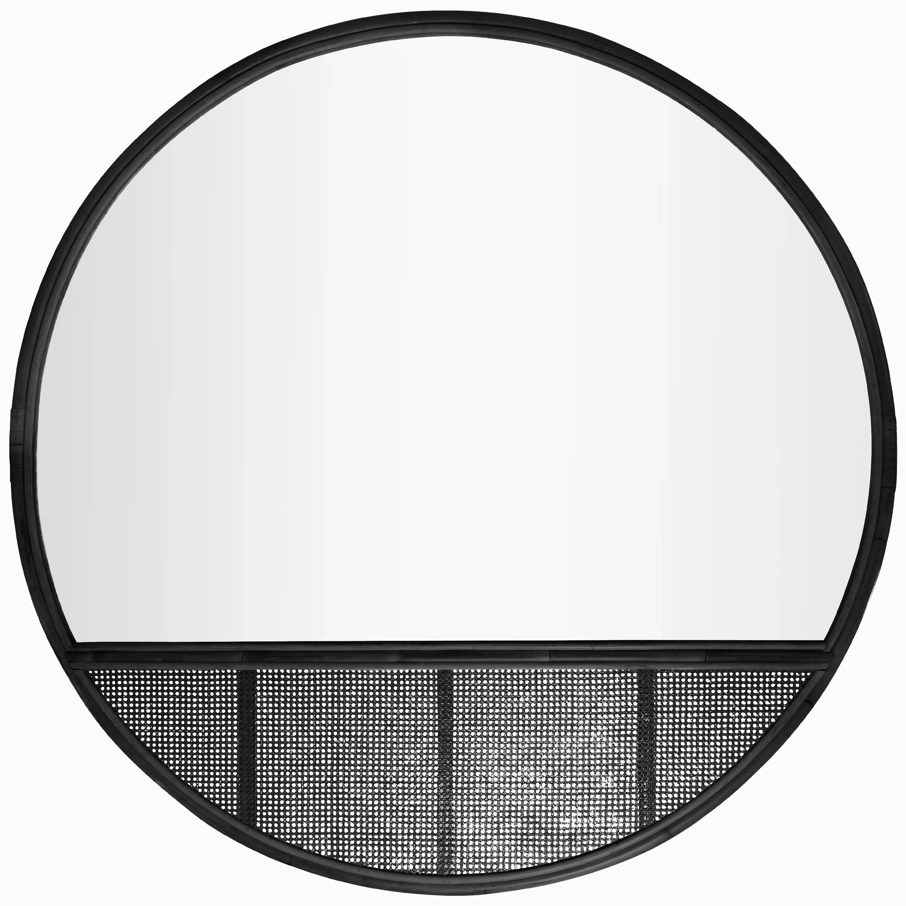 Bohemian Style Rattan Mirror Frame Perfect For Eclectic Home Interiors