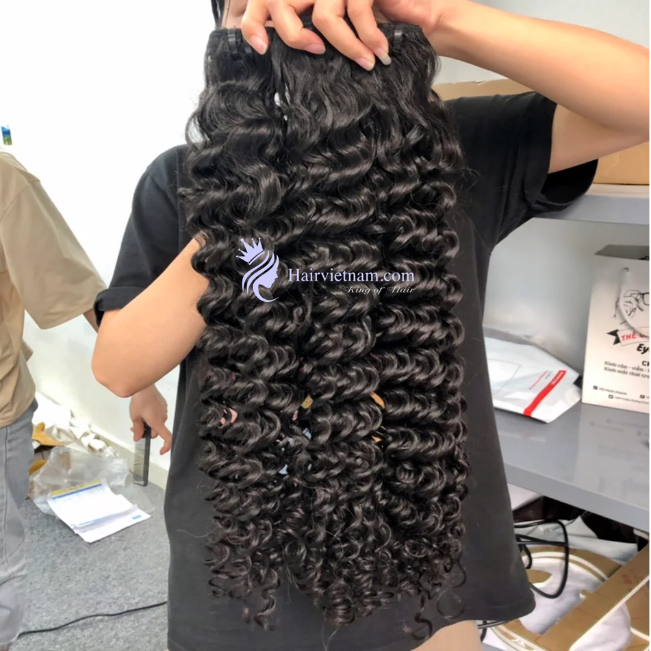 Best selling natural curly hair by Vietnam manufacturer professional weave hair many texture OEM length hair high quality