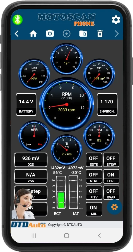 DTDAUTO MOTOSCAN PHONE - Diagnostic Toolkit Support 9 Languages: ENGLISH, FRANCE, THAI, KOREAN, PORTUGAL, INDONESIA, MALAYSIA
